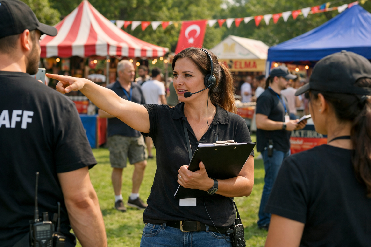 Etkinlik gunu sahada koordinasyon calismasi